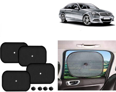 FINCOSTA Side Window Sun Shade For Mercedes Benz C180(Black)