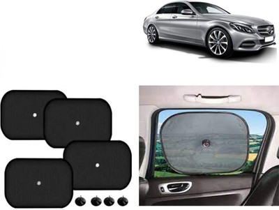 FINCOSTA Side Window Sun Shade For Mercedes Benz C200(Black)