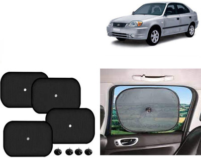 FINCOSTA Side Window Sun Shade For Hyundai Accent(Black)