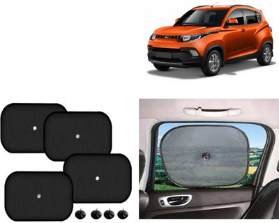 FINCOSTA Side Window Sun Shade For Mahindra KUV100(Black)