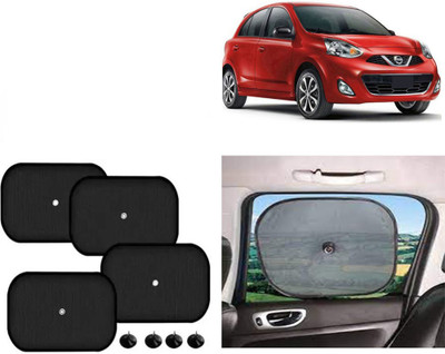 FINCOSTA Side Window Sun Shade For Nissan Micra(Black)