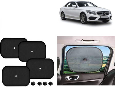 FINCOSTA Side Window Sun Shade For Mercedes Benz C220(Black)