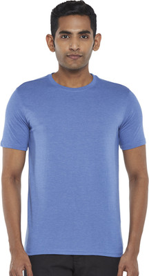 Byford by Pantaloons Solid Men Crew Neck Blue T-Shirt