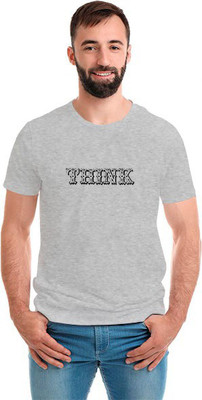 SmarTee Street Printed Men Round Neck Grey T-Shirt