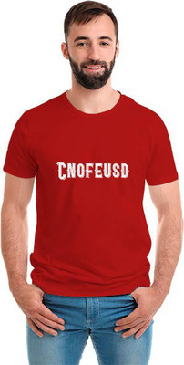 SmarTee Street Printed Men Round Neck Red T-Shirt