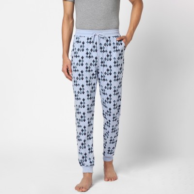 Ajile By Pantaloons Printed Men Blue Track Pants