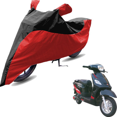 RiderShine Two Wheeler Cover for Hero(Electric NYX, Red, Black)