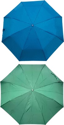 Bizarro.in 3 Fold Solid Design Foldable Outdoor Umbrella For Girls,Women,Men,Boys Umbrella(Blue, Blue)