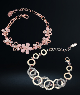 Shayna Alloy Gold-plated Bracelet Set(Pack of 2)