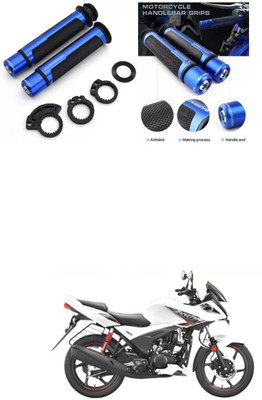 PECUNIA Metal Handle Grip Handlebar Ends with Aluminium Insert 285 Handle Bar Grip For Hero Ignitor(Pack of 2)
