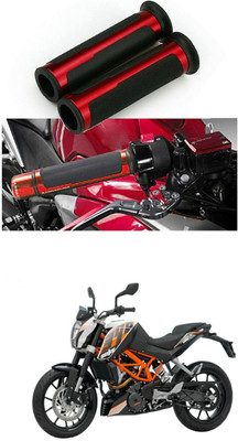 PRTEK 7/8 Handle Bar CNC Aluminum Rubber Handlebar Hand Grips 339 Handle Bar Grip For KTM Duke 390(Pack of 2)