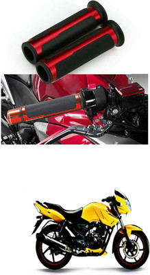 PRTEK 7/8 Handle Bar CNC Aluminum Rubber Handlebar Hand Grips 78 Handle Bar Grip For TVS Apache RTR 160(Pack of 2)