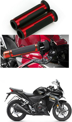 PROEDITION 7/8 Handle Bar CNC Aluminum Rubber Handlebar Hand Grips 322 Handle Bar Grip For Honda CBR 250R(Pack of 2)