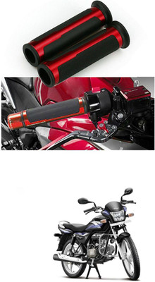 PROEDITION 7/8 Handle Bar CNC Aluminum Rubber Handlebar Hand Grips 54 Handle Bar Grip For Hero Splendor Pro(Pack of 2)