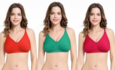 CADILA Women T-Shirt Non Padded Bra(Red, Green, Pink)