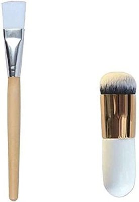 VISYA BEAUTY Professional Flat Face Pack Brush With Foundations Brush(Pack of 1)