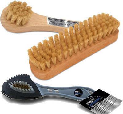 Pro All Shoe Brush Combo for Smooth and Suede N Nubuck Leather Shoes Brush(0 ml, Multicolor)