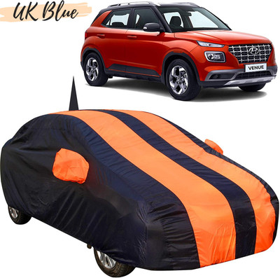 UK Blue Car Cover For Hyundai Venue (With Mirror Pockets)(Orange)