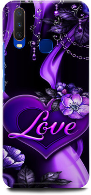 play fast Back Cover for Vivo Y12, 1904 BLUE, BLACK, DIAMOND, HEART, DIL, LOVE(Purple, Hard Case, Pack of: 1)