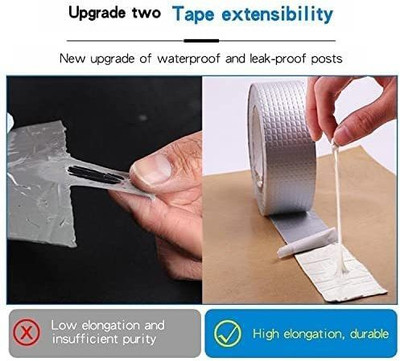 ND BROTHERS Single Sided Handheld Waterproof Tape (Manual)(Set of 1, Silver)