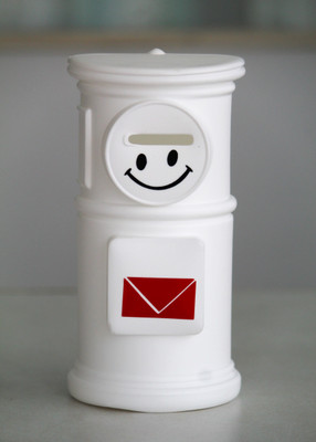 COMBINED ASSOCIATES POST COIN BOX FOR KIDS | ADULTS |MONEY SAVING BOX Coin Bank(White)