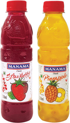 MANAMA Strawberry and Pineapple Crush for Dessert Toppings(2 x 125 ml)