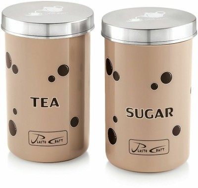 justone choice Plastic Tea Coffee & Sugar Container  - 900 ml(Pack of 2, Multicolor)