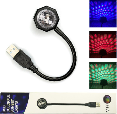 WRADER USB Disco Light DJ Light with Multi Functional Modes Light for Home Cars & Room Shower Laser Light(Ball Diameter: 8 cm)