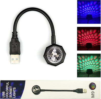 WRADER USB Disco Light with Multi Functional Light Modes Disco Light for Home & Bedroom Shower Laser Light(Ball Diameter: 8 cm)