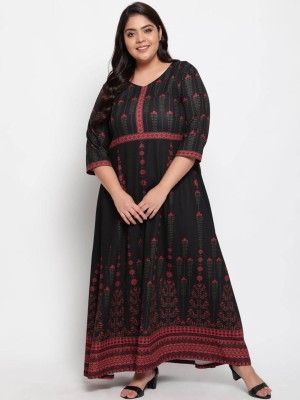 Amydus Women Gown Black, Red Dress