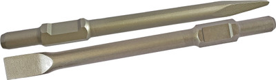 Inditrust Heavy duty 1pc Flat & 1pc Point Demolition Hammer bit Chisel size 30x400mm