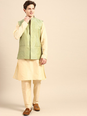 ANOUK Men Kurta Pyjama Ethnic Jacket Set