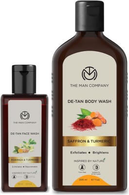 THE MAN COMPANY De-Tan Cleanse Combo – De-Tan 100ml & De Tan Body Wash 200ml for Men Face Wash  (300 ml)