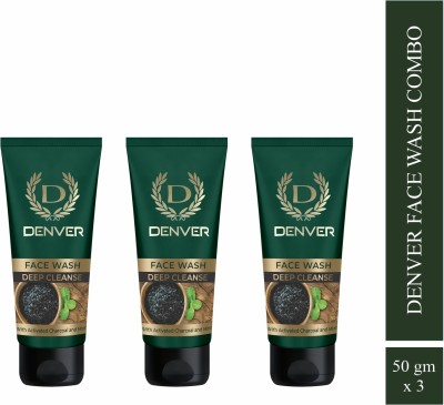 DENVER Deep Cleanse With Activated Charcoal & Mint Face Wash  (150 g)