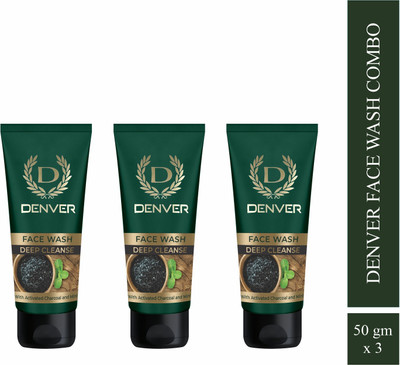 DENVER Deep Cleanse With Activated Charcoal & Mint Face Wash (150 g)