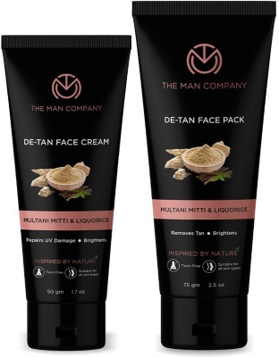 THE MAN COMPANY De-Tan Cream & De-Tan Face Pack for Fairness  (100 g)