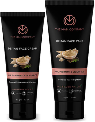 THE MAN COMPANY De-Tan Cream & De-Tan Face Pack for Fairness (100 g)