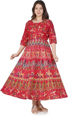 E-Wish Box Anarkali Gown(Red)