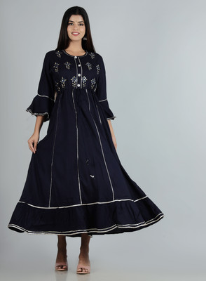 karodiwaal collection Anarkali Gown(Blue)