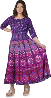 E-Wish Box Anarkali Gown(Purple)