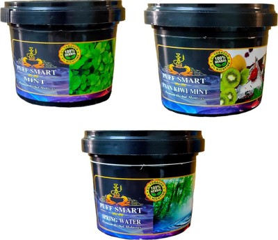 Puff Smart Premium Herbal 100g Each Flavor PKM, Mint, Spring Water Hookah Flavor(300 g, Pack of 3)