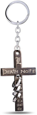RV Mart Death Note Anime Cross Metal Keychain Key Chain for Car Bikes Key Ring Key Chain