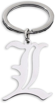 RV Mart Death Note Anime Yagami Flat L Metal Keychain Key Chain for Car Bikes Key Ring Key Chain