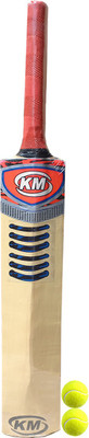 shri shyam traders K M red size 6 bat with 2 ball Cricket Kit