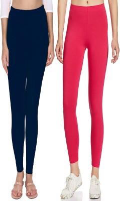 FC First Choice Ankle Length Ethnic Wear Legging(Blue, Pink, Solid)