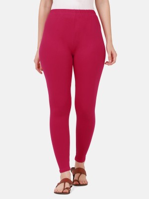 BuyNewTrend Ankle Length Ethnic Wear Legging(Pink, Solid)