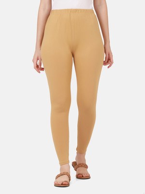 BuyNewTrend Ankle Length Ethnic Wear Legging(Beige, Solid)