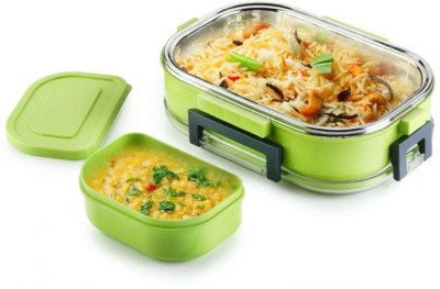 DEE Sons Stainless Steel Lunch Box Pack for Office & School Use Leak Proof 2 Containers Lunch Box(950 ml)