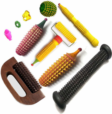 YKID Accupressure 12 Accupressure Combo Massager Tools MULTI COLOUR Massager(Multicolor)