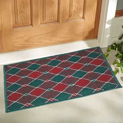 AAZEEM Polyester Door Mat(Green, Free)